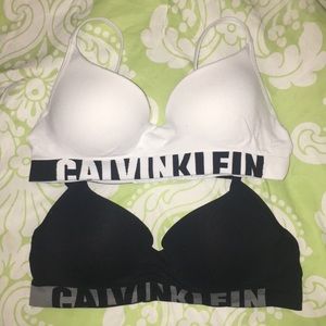 Two Calvin Klein Bras